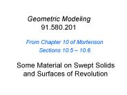 Some Material on Swept Solids and Surfaces of Revolution