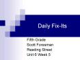 Daily FixIts PowerPoint PPT Presentation