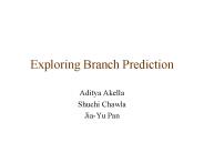 Exploring Branch Prediction