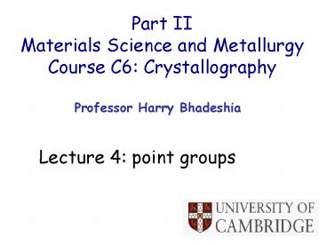Materials Science and Metallurgy