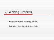 2. Writing Process