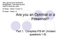 Are you an Optimist or a Pessimist PowerPoint PPT Presentation