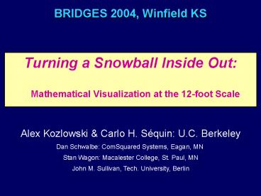 BRIDGES 2004, Winfield KS