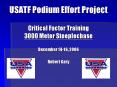 USATF Podium Effort Project Critical Factor Training 3000 Meter Steeplechase December 14-16, 2006 Robert Gary PowerPoint PPT Presentation