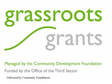 THE GROWTH OF THE COMMUNITY FOUNDATION