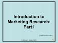 Introduction to Marketing Research: Part I PowerPoint PPT Presentation
