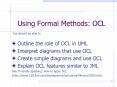 Using Formal Methods: OCL PowerPoint PPT Presentation