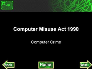 Computer Misuse Act 1990