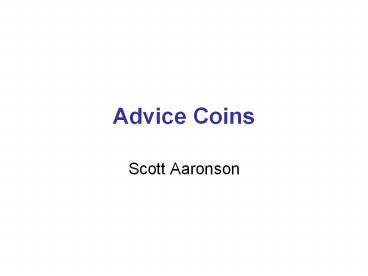 Advice Coins