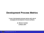 Development Process Metrics