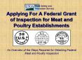Applying For A Federal Grant of Inspection for Meat and Poultry Establishments PowerPoint PPT Presentation