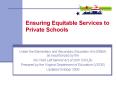 Ensuring Equitable Services to Private Schools PowerPoint PPT Presentation