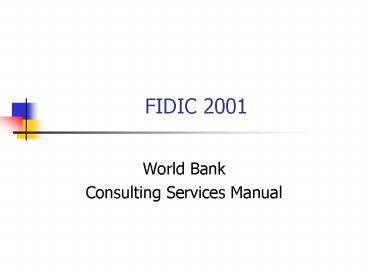 FIDIC 2001