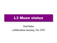 L3 Muon status