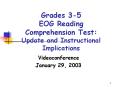 Grades 35 EOG Reading Comprehension Test: Update and Instructional Implications PowerPoint PPT Presentation