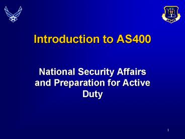 Introduction to AS400