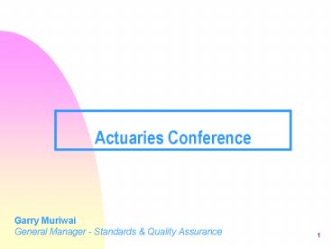 Actuaries Conference