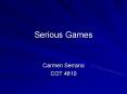 Serious Games PowerPoint PPT Presentation