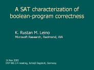 A SAT characterization of boolean-program correctness