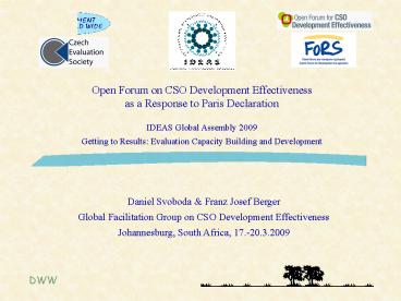 Postup zpracovn projektu zahranicn rozvojov pomoci