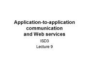 Application-to-application communication and Web services
