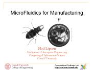 MicroFluidics for Manufacturing