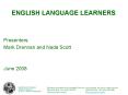 ENGLISH LANGUAGE LEARNERS PowerPoint PPT Presentation
