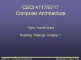 CSCI 4717/5717 Computer Architecture PowerPoint PPT Presentation