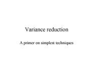 Variance reduction