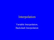Interpolation