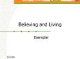Believing and Living PowerPoint PPT Presentation