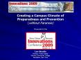 Creating a Campus Climate of Preparedness and Prevention without Paranoia Presented at the PowerPoint PPT Presentation
