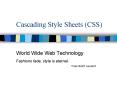 Cascading Style Sheets CSS PowerPoint PPT Presentation