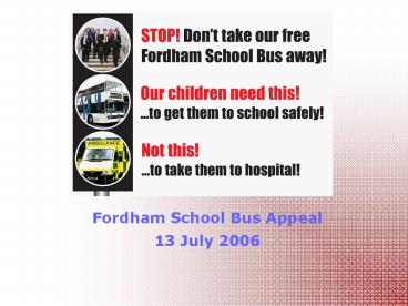 Fordham School Bus Appeal