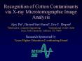 Recognition of Cotton Contaminants via Xray Microtomographic Image Analysis PowerPoint PPT Presentation