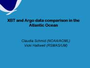 XBT and Argo data comparison in the Atlantic Ocean