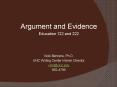 Argument and Evidence PowerPoint PPT Presentation
