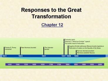 Responses to the Great Transformation