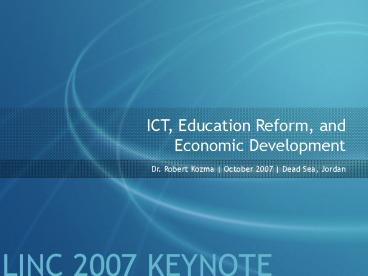 ICT, Education Reform, and Economic Development