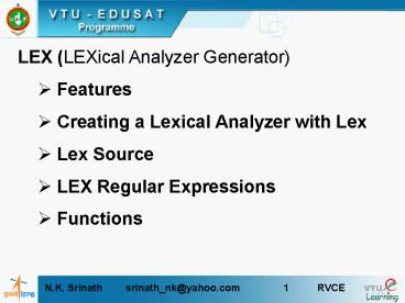 N'K' Srinathsrinath_nkyahoo'com 1 RVCE