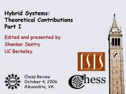 Hybrid Systems: Theoretical Contributions Part I