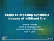 Steps to creating synthetic images of wildland fire