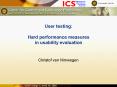 User testing: Hard performance measures in usability evaluation