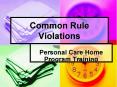 Common Rule Violations PowerPoint PPT Presentation