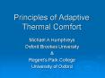 Principles of Adaptive Thermal Comfort PowerPoint PPT Presentation