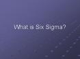 What is Six Sigma PowerPoint PPT Presentation