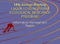 18th Annual Meeting LUQUILLO LONGTERM ECOLOGICAL RESEARCH PROGRAM PowerPoint PPT Presentation