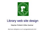 Library web site design