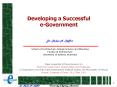 Developing a Successful eGovernment PowerPoint PPT Presentation