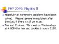 PHY 2049: Physics II PowerPoint PPT Presentation